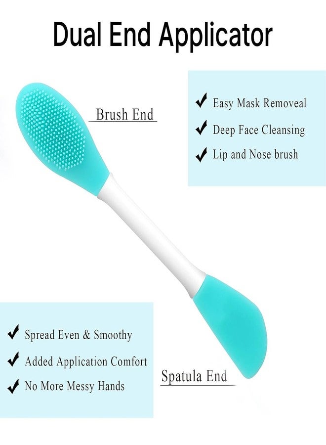 Qivorimith Facial Cleansing Brush,2 in 1 Silicone Face Scrubber for Exfoliating,Massaging,Remove Blackheads,Deep Pore Cleansing,DIY Mask - Image 4